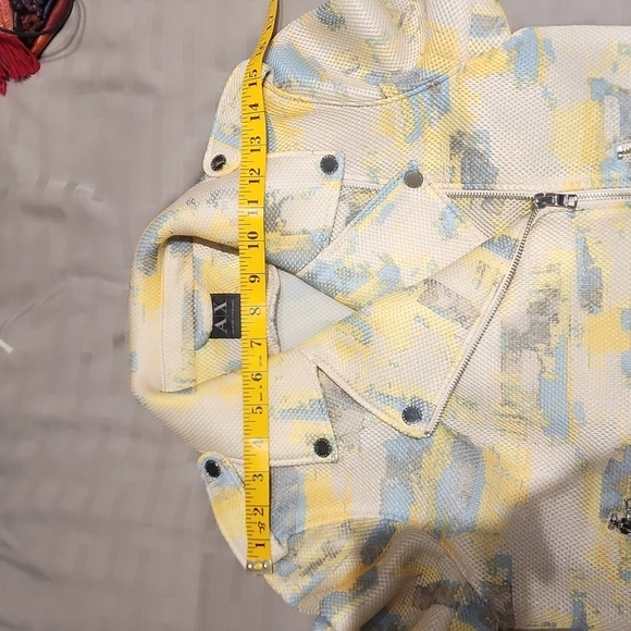 Armani Exchange Camo Neoprene Moto Jacket - Picture 12 of 13